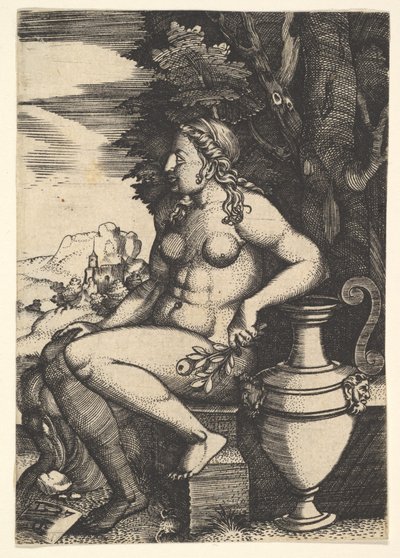 Akt ülve egy váza mellett, 1537. alkotó: Master FG