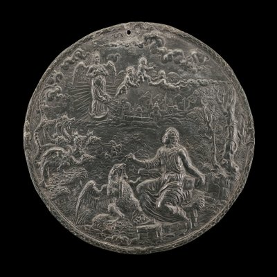 Szent János komponáló kinyilatkoztatás Patmoszról, 1570-es évek alkotó: Master H.G.