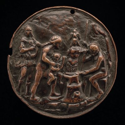 Apolló, Vénusz, Mars és Vulkán, 1500 körül. alkotó: Master M.C.