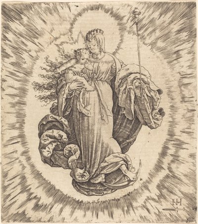 Madonna a félholdon alkotó: Master N.H. with the Dagger
