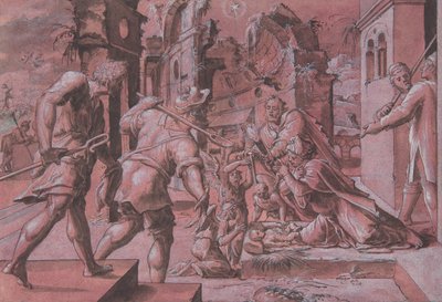 Pásztorok imádása, 1540-60. alkotó: Master Of The Liechtenstein Adoration