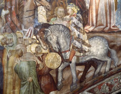 Részlet a keresztre feszítésből alkotó: Master Trecentesco of Sacro Speco School