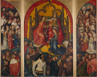 Triptichon: Szűz Mária megkoronázása alkotó: Master of 1499