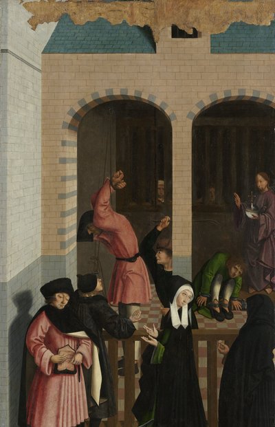 Az irgalmasság hét műve Poliptichon táblája az irgalmasság hét művével: A foglyok vigasztalása alkotó: Master of Alkmaar