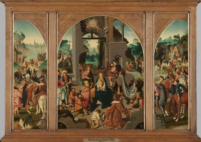 Triptichon a Bölcsek imádása, 1500-1504 körül (olaj, tábla) alkotó: Master of Alkmaar