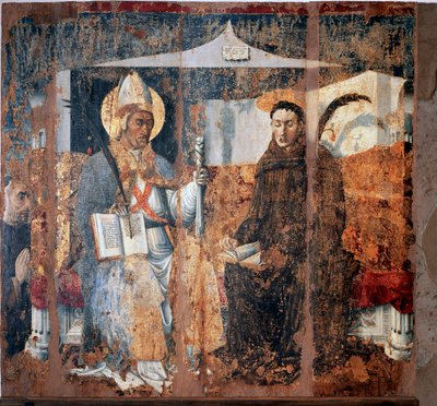 Tournai Szent Eleutherius és Szent Placidus (freskó alkotó: Master of Cesio