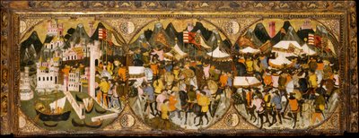 Durazzói Károly Nápoly meghódítása, 1381-82. alkotó: Master of Charles of Durazzo