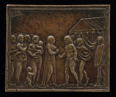 Coriolanus és a római nők. alkotó: Master of Coriolanus