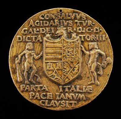 Herkules és Janus által támogatott pajzs [fordítva], c. 1503. alkotó: Master of Coriolanus