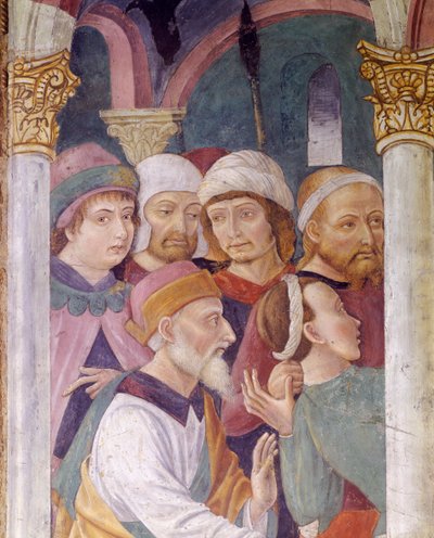 Olaszország, Piemont régió, Alessandria tartomány, freskó a Santa Maria Assunta-bazilika kápolnájában alkotó: Master of Crea