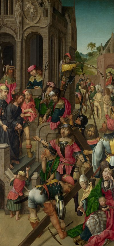 Krisztus bemutatta a népnek Triptichon: Jelenetek Krisztus szenvedéséből, bal oldali panel, c. 1510 alkotó: Master of Delft