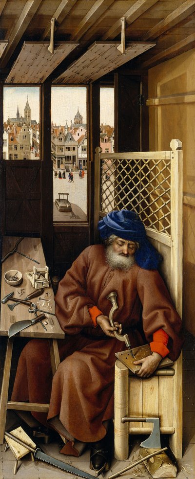 Angyali üdvözlet triptichon (Merode oltárkép), 1427-1432 körül (olaj, tölgy) alkotó: Master of Flémalle