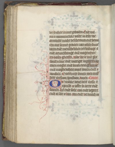 Órakönyv Utrecht használata: fol. 157v, szöveg, c. 1460-1465. alkotó: Master of Gijsbrecht van Brederode