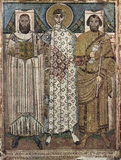 Szaloniki Szent Demetriusz az adományozókkal, 6-7 alkotó: Master of Hagios Demetrios