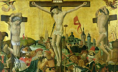 A keresztre feszítés, 1500 körül (148971 részlet) alkotó: Master of Hamburg