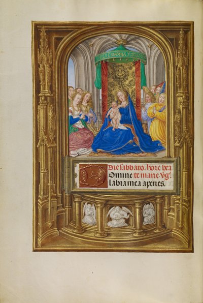 A Szűzanya és a gyermek trónolva alkotó: Master of James IV of Scotland