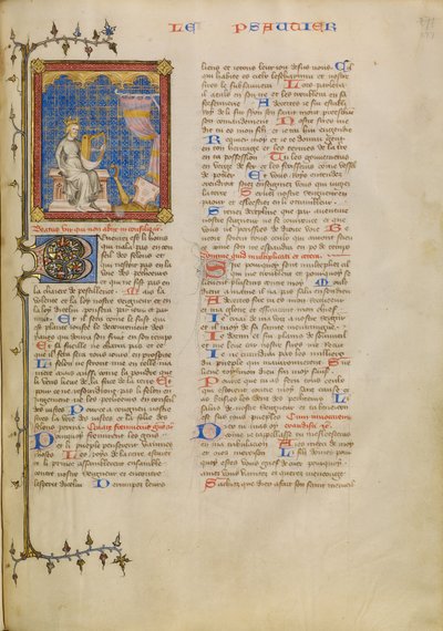 David hangszerekkel alkotó: Master of Jean de Mandeville