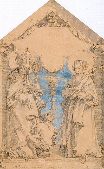 Németül: Szent Márton és Apollonia alkotó: Master of Messkirch