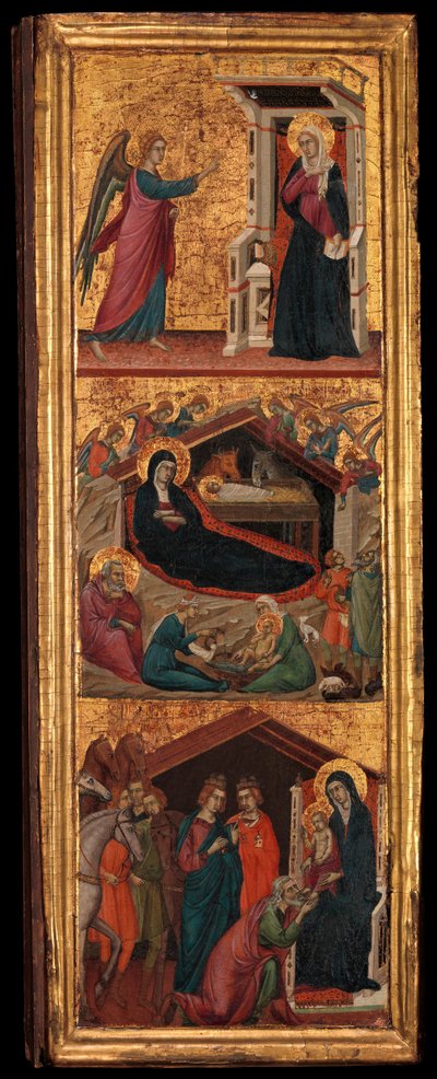 Szentek és jelenetek a Szűzanya életéből, kb. 1320. alkotó: Master of Monte Oliveto