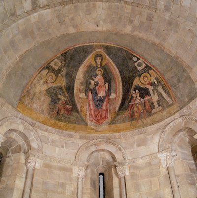 A Szűz és a Gyermek a Felségben és a Mágusok imádása, kb. 1100. alkotó: Master of Pedret