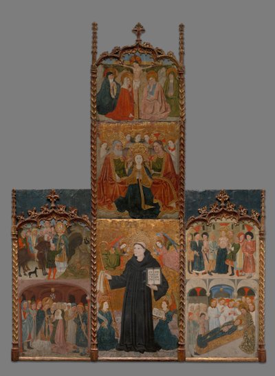 Athanasius, Blaise és Agatha szentek retable, 144045. alkotó: Master of Riglos