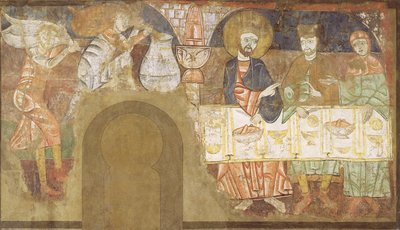 The Marriage at Cana, 1150 körül (vászonra festett freskó) alkotó: Master of San Baudelio de Berlanga