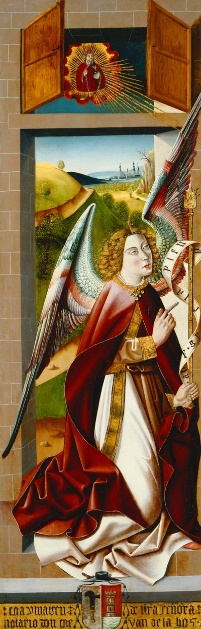A Magdolna mennybemenetele; és Az Angyali üdvözlet alkotó: Master of Santa Maria de la