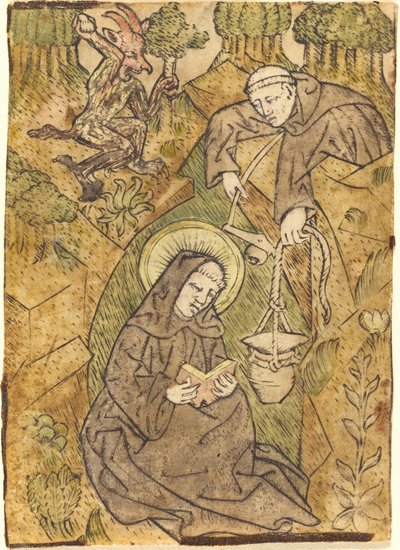Szent Benedek és a Romanus szerzetes alkotó: Master of St. Wolfgang