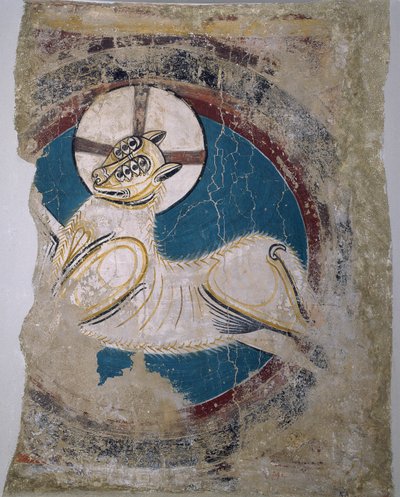 Apokaliptikus bárány (Sant Climent de Tauelltől) - Tahull mestere (Sant Climent de Tauell mestere) (aktív 12. század) - kb 1123 - Freskó - 146x113 - Museu Nacional d