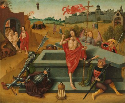 Krisztus feltámadása alkotó: Master of the Amsterdam Death of the Virgin