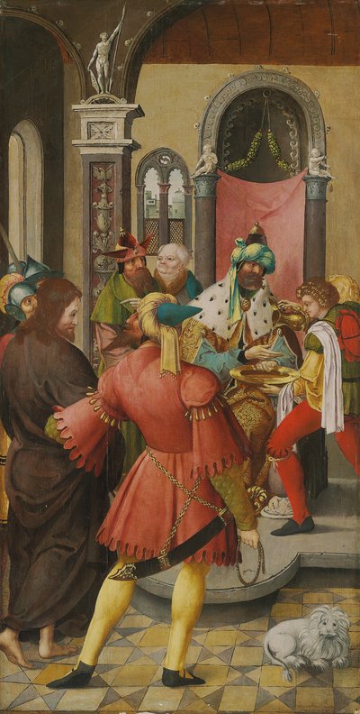 Oltárkép szárnya: Krisztus Pilátus előtt alkotó: Master of the Antwerp Adoration