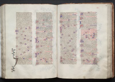 A Gotha Misekönyv: Fol. 103v, szöveg, c. 1375. alkotó: Master of the Boqueteaux