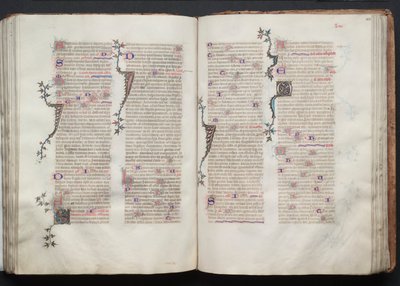 A Gotha Misekönyv: Fol. 104v, szöveg, c. 1375. alkotó: Master of the Boqueteaux