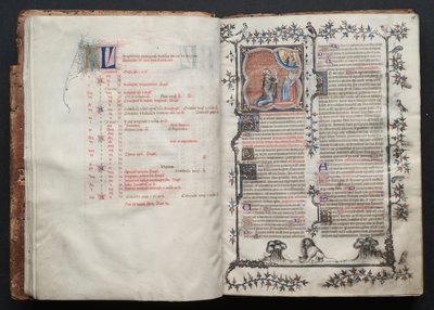 A Gotha Misekönyv: Fol. 10v, szöveg , c. 1375. alkotó: Master of the Boqueteaux
