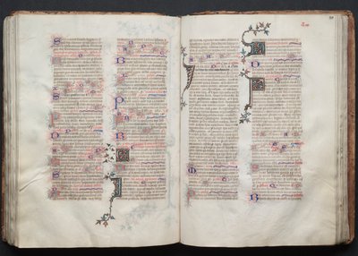 A Gotha Misekönyv: Fol. 110v, szöveg, c. 1375. alkotó: Master of the Boqueteaux