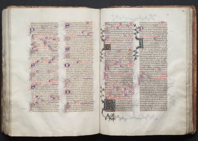 A Gotha Misekönyv: Fol. 112v, szöveg, c. 1375. alkotó: Master of the Boqueteaux