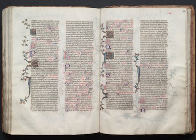 A Gotha Misekönyv: Fol. 125v, szöveg, c. 1375. alkotó: Master of the Boqueteaux