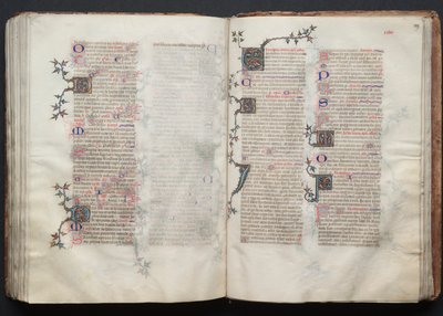 A Gotha Misekönyv: Fol. 128v, szöveg, c. 1375. alkotó: Master of the Boqueteaux