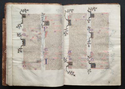 A Gotha Misekönyv: Fol. 12v, szöveg, c. 1375. alkotó: Master of the Boqueteaux