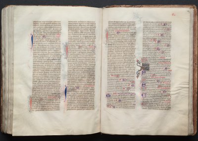 A Gotha Misekönyv: Fol. 133v, szöveg, c. 1375. alkotó: Master of the Boqueteaux
