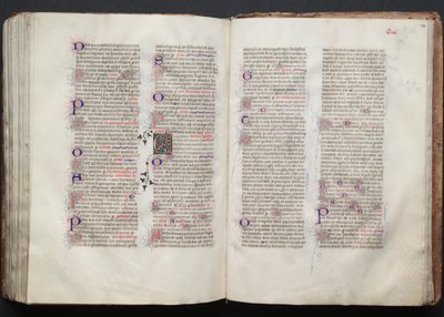 A Gotha Misekönyv: Fol. 139v, szöveg, c. 1375. alkotó: Master of the Boqueteaux
