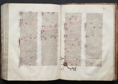 A Gotha Misekönyv: Fol. 142v, szöveg, c. 1375. alkotó: Master of the Boqueteaux
