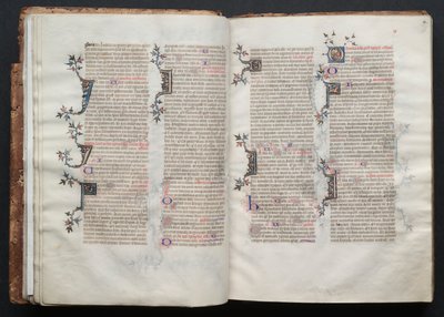 A Gotha Misekönyv: Fol. 18v, szöveg, c. 1375. alkotó: Master of the Boqueteaux