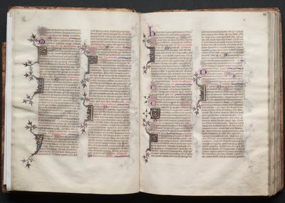 A Gotha Misekönyv: Fol. 20v, szöveg, c. 1375. alkotó: Master of the Boqueteaux