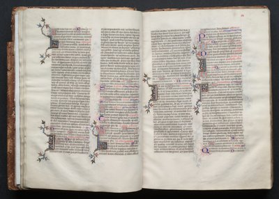 A Gotha Misekönyv: Fol. 25v, szöveg, c. 1375. alkotó: Master of the Boqueteaux
