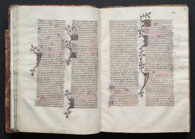 A Gotha Misekönyv: Fol. 26v, szöveg, c. 1375. alkotó: Master of the Boqueteaux
