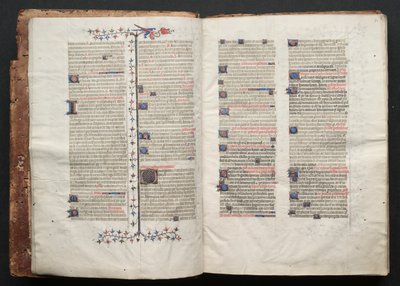 A Gotha Misekönyv: Fol. 2v, szöveg , c. 1375. alkotó: Master of the Boqueteaux