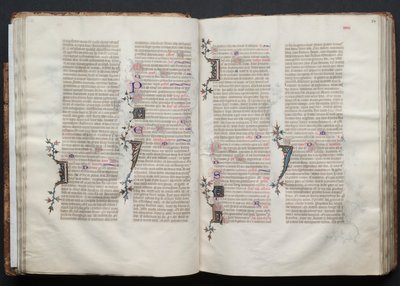 A Gotha Misekönyv: Fol. 33v, szöveg, c. 1375. alkotó: Master of the Boqueteaux
