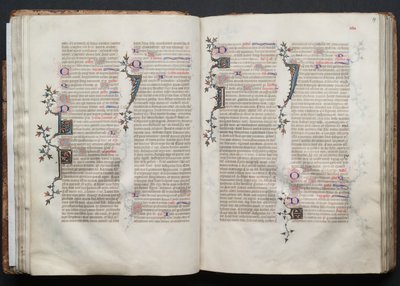 A Gotha Misekönyv: Fol. 36v, szöveg, c. 1375. alkotó: Master of the Boqueteaux