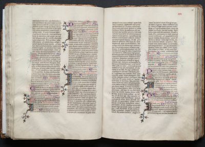 A Gotha Misekönyv: Fol. 45v, szöveg, c. 1375. alkotó: Master of the Boqueteaux
